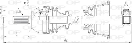 Open Parts DRS6014.00 - Drive Shaft autospares.lv