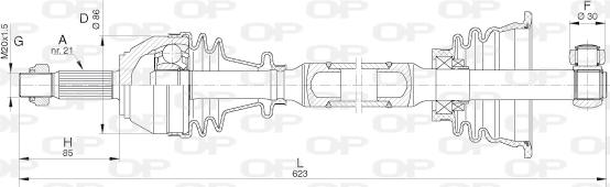 Open Parts DRS6016.00 - Drive Shaft autospares.lv