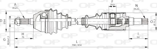 Open Parts DRS6085.00 - Drive Shaft autospares.lv