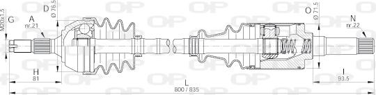 Open Parts DRS6087.00 - Drive Shaft autospares.lv