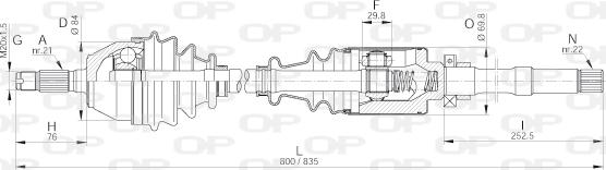 Open Parts DRS6031.00 - Drive Shaft autospares.lv