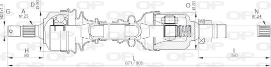 Open Parts DRS6024.00 - Drive Shaft autospares.lv