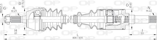 Open Parts DRS6026.00 - Drive Shaft autospares.lv