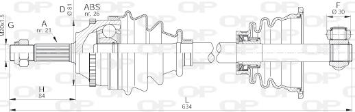 Open Parts DRS6072.00 - Drive Shaft autospares.lv