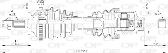 Open Parts DRS6194.00 - Drive Shaft autospares.lv