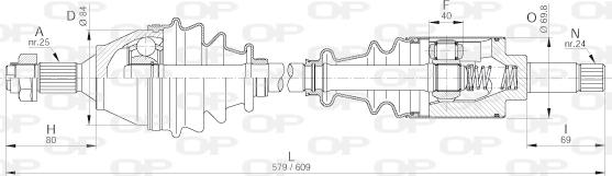 Open Parts DRS6196.00 - Drive Shaft autospares.lv