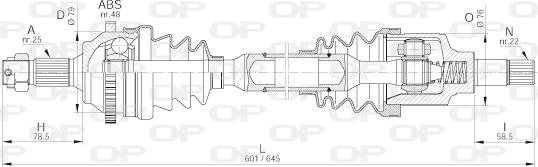 Open Parts DRS6193.00 - Drive Shaft autospares.lv