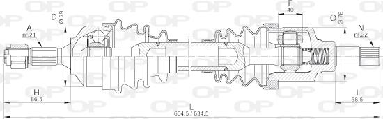 Open Parts DRS6197.00 - Drive Shaft autospares.lv