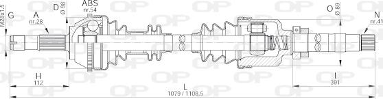 Open Parts DRS6144.00 - Drive Shaft autospares.lv