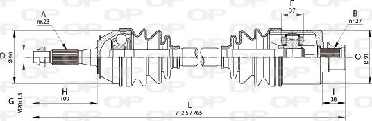 Open Parts DRS6148.00 - Drive Shaft autospares.lv