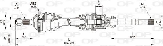 Open Parts DRS6150.00 - Drive Shaft autospares.lv