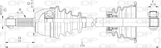 Open Parts DRS6151.00 - Drive Shaft autospares.lv