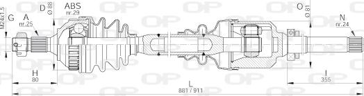 Open Parts DRS6168.00 - Drive Shaft autospares.lv