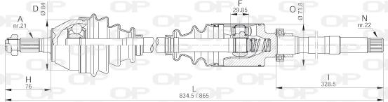 Open Parts DRS6184.00 - Drive Shaft autospares.lv