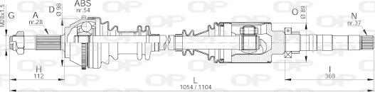 Open Parts DRS6138.00 - Drive Shaft autospares.lv