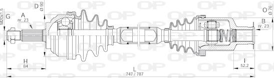 Open Parts DRS6132.00 - Drive Shaft autospares.lv