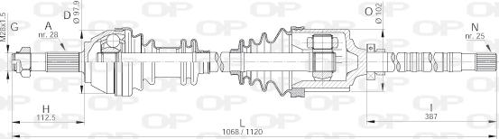 Open Parts DRS6175.00 - Drive Shaft autospares.lv