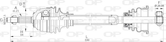 Open Parts DRS6170.00 - Drive Shaft autospares.lv