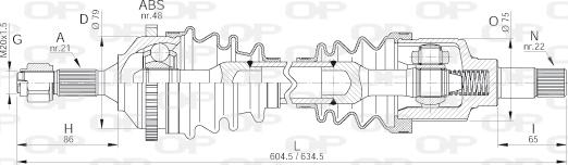 Open Parts DRS6177.00 - Drive Shaft autospares.lv