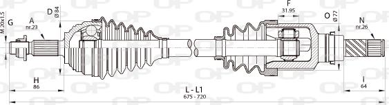 Open Parts DRS6345.00 - Drive Shaft autospares.lv