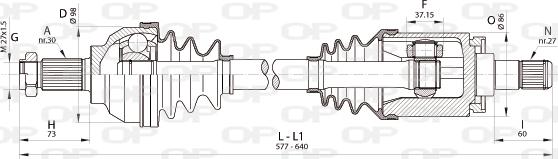 Open Parts DRS6342.00 - Drive Shaft autospares.lv