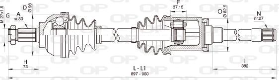 Open Parts DRS6354.00 - Drive Shaft autospares.lv