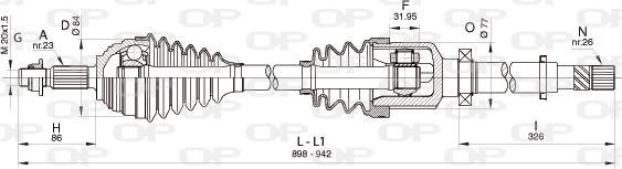 Open Parts DRS6355.00 - Drive Shaft autospares.lv