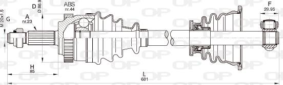 Open Parts DRS6350.00 - Drive Shaft autospares.lv