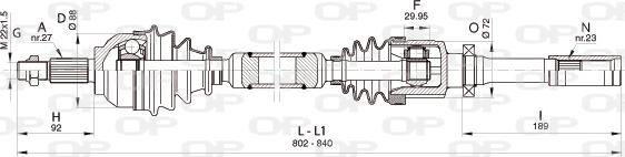 Open Parts DRS6353.00 - Drive Shaft autospares.lv