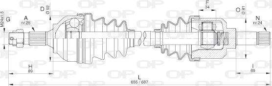 Open Parts DRS6301.00 - Drive Shaft autospares.lv