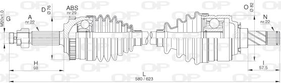 Open Parts DRS6308.00 - Drive Shaft autospares.lv