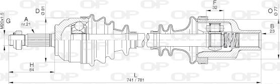 Open Parts DRS6302.00 - Drive Shaft autospares.lv