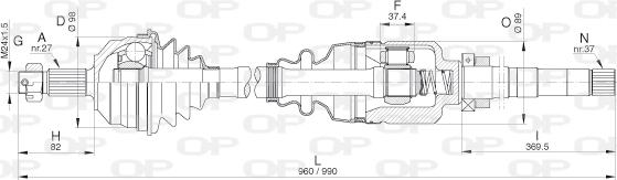 Open Parts DRS6311.00 - Drive Shaft autospares.lv