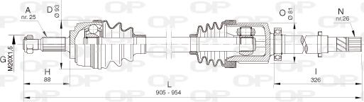 Open Parts DRS6386.00 - Drive Shaft autospares.lv