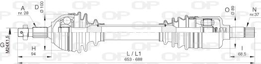 Open Parts DRS6387.00 - Drive Shaft autospares.lv