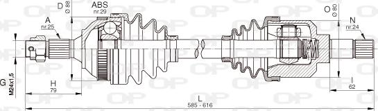 Open Parts DRS6330.00 - Drive Shaft autospares.lv