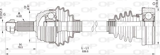 Open Parts DRS6338.00 - Drive Shaft autospares.lv