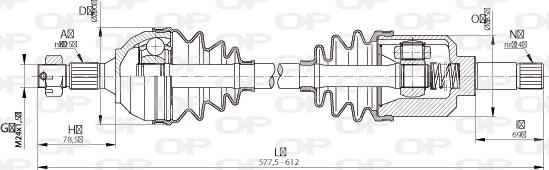 Open Parts DRS6333.00 - Drive Shaft autospares.lv