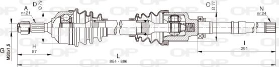 Open Parts DRS6337.00 - Drive Shaft autospares.lv