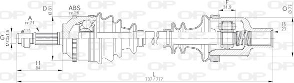 Open Parts DRS6299.00 - Drive Shaft autospares.lv