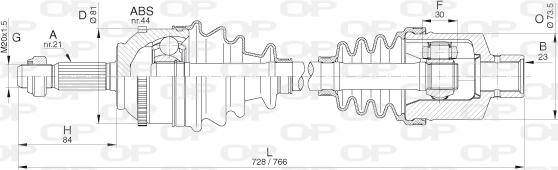 Open Parts DRS6296.00 - Drive Shaft autospares.lv