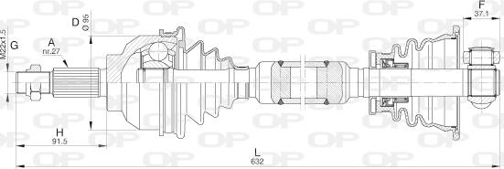 Open Parts DRS6241.00 - Drive Shaft autospares.lv