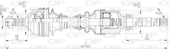 Open Parts DRS6248.00 - Drive Shaft autospares.lv