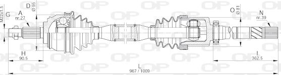 Open Parts DRS6242.00 - Drive Shaft autospares.lv