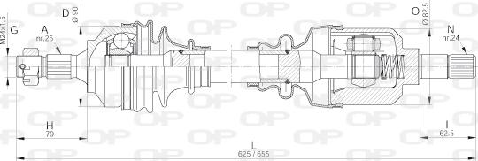 Open Parts DRS6252.00 - Drive Shaft autospares.lv