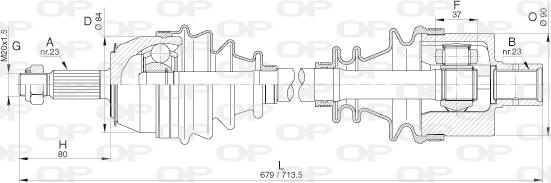 Open Parts DRS6269.00 - Drive Shaft autospares.lv