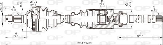 Open Parts DRS6266.00 - Drive Shaft autospares.lv