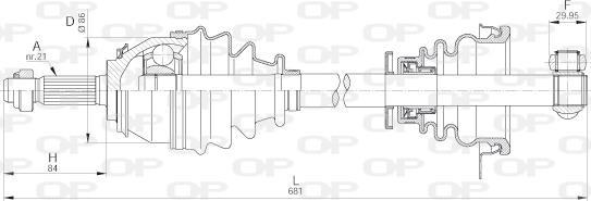 Open Parts DRS6263.00 - Drive Shaft autospares.lv