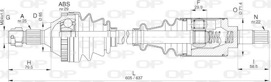 Open Parts DRS6267.00 - Drive Shaft autospares.lv