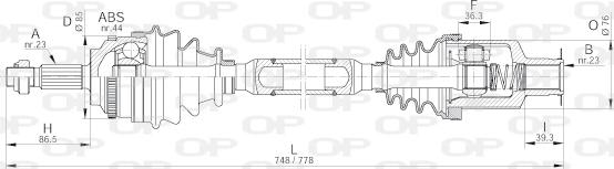 Open Parts DRS6208.00 - Drive Shaft autospares.lv